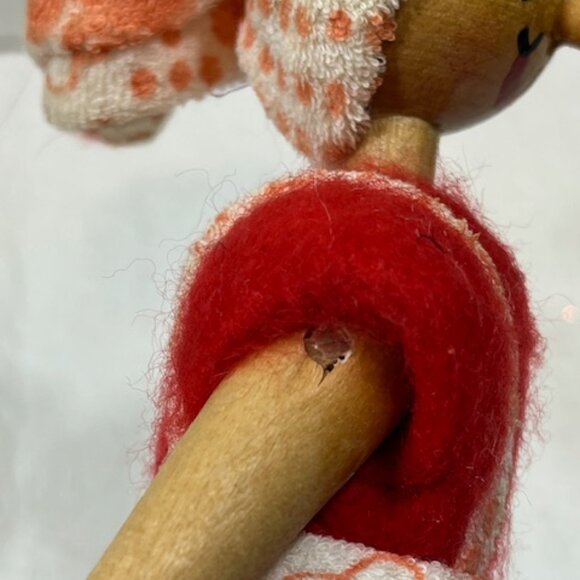 VTG Handcrafted Traditional Wooden Jointed Peg Pinocchio Toy Doll 7.5” Tall - Picture 15 of 16